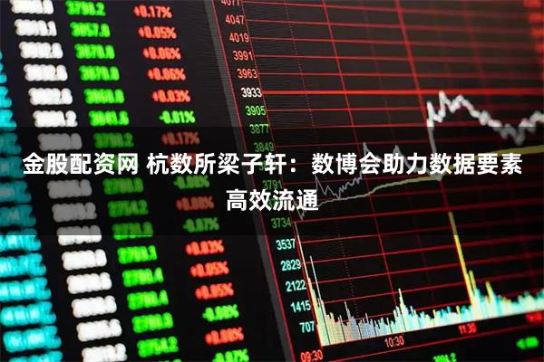 金股配资网 杭数所梁子轩：数博会助力数据要素高效流通